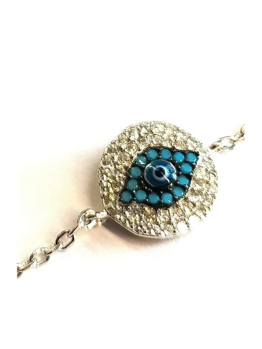 Amalfi Accessories Damentaschenarmband mit Auge-Design aus Silber