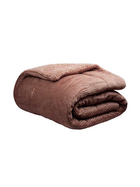 Epavlis Homeware Κουβερτοπάπλωμα Υπέρδιπλο 220x240εκ. Σχ.3021 Σάπιο Μήλο