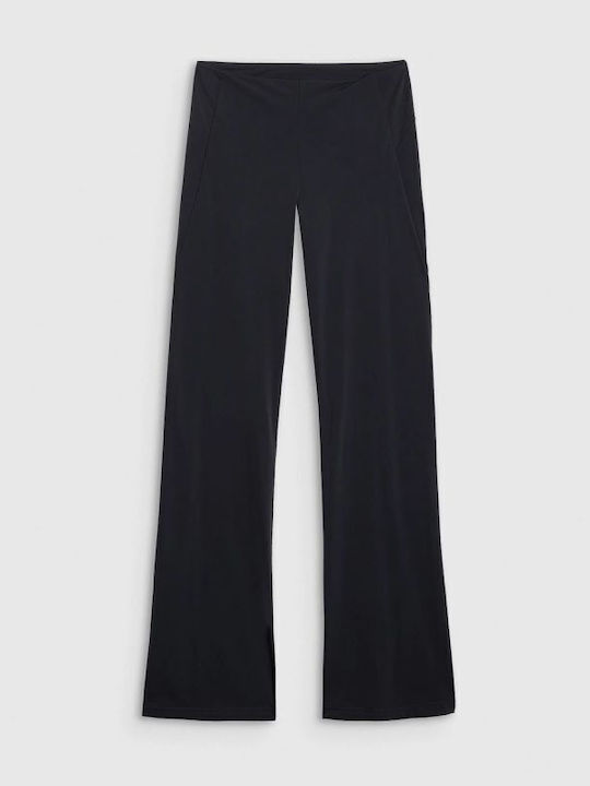 Tägliche Damen Lang High Taille Leggings Schwarz