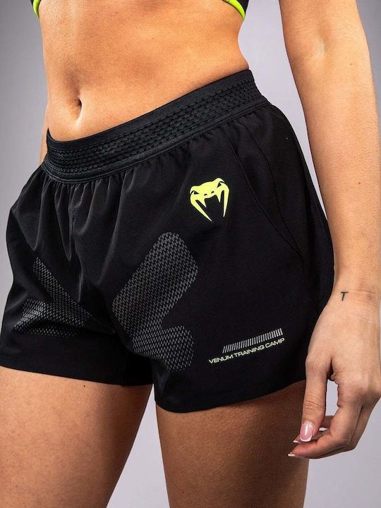 Pantaloni Scurți Sport Pentru Femei Black/Neo Green