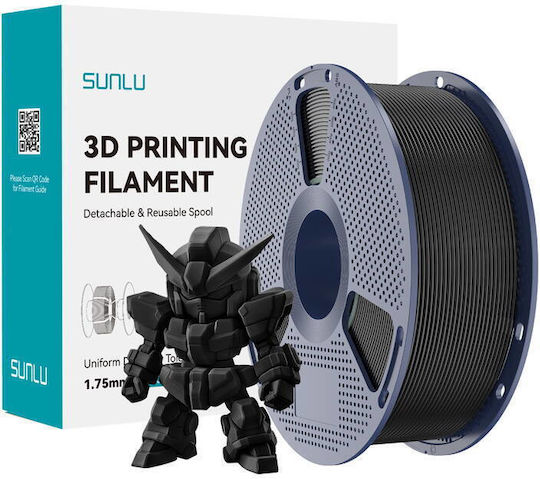 Sunlu PLA+ 2.0 3D Printer Filament 1.75mm Μαύρο
