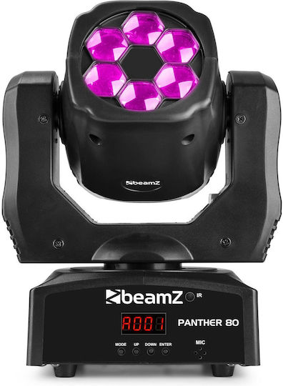 BeamZPro Φωτορυθμικό LED DMX με Ρομποτική Κεφαλή Panther 80 Hybrid IRC RGBW