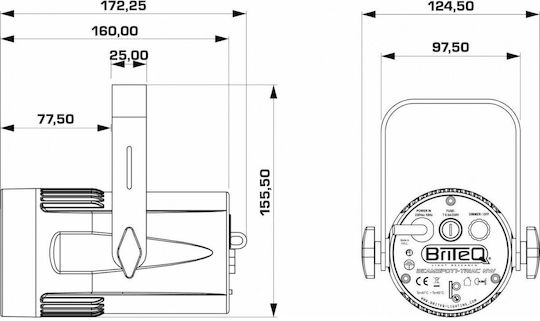 Briteq Προβολέας LED PAR BEAMSPOT-1 Triac Θερμό Λευκό