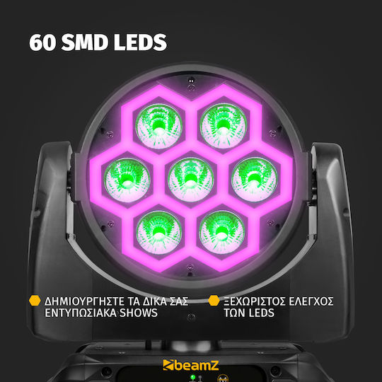 BeamZPro Lumina în mișcare LED cu Cap Robotic Fuze712 RGBW