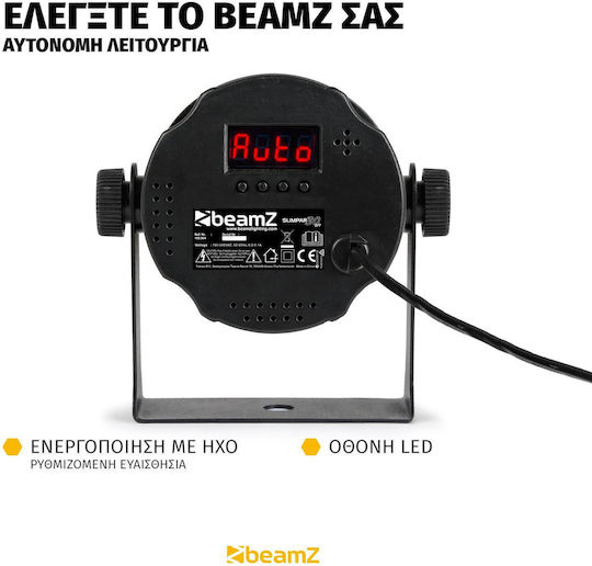 BeamZPro Moving Light LED PAR SlimPar 30 6x2W UV