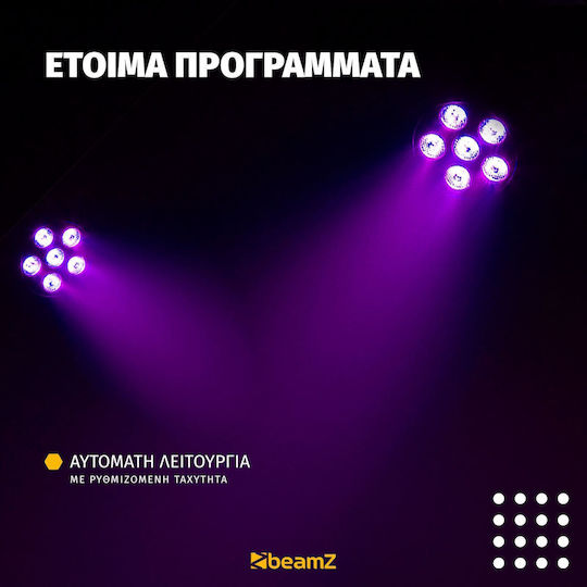 BeamZPro Moving Light LED PAR SlimPar 30 6x2W UV