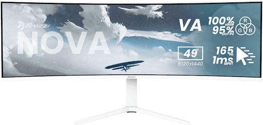 Arozzi Nova Ultrawide Curved Monitor 49" 5120x1440 165Hz Λευκό