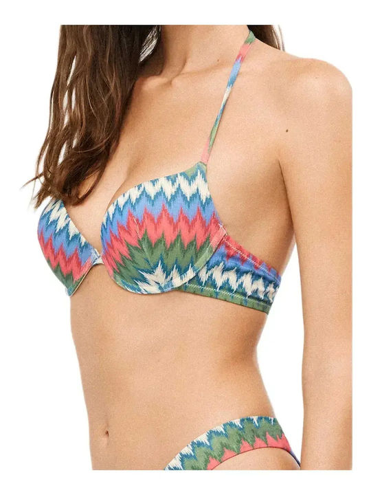 Bikini Σουτιέν με Ενίσχυση Πολύχρωμο