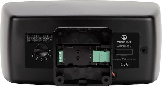 RCF WMR 50T Παθητικό Επιτοίχιο Ηχείο 40W (Τεμάχιο) Μαύρο