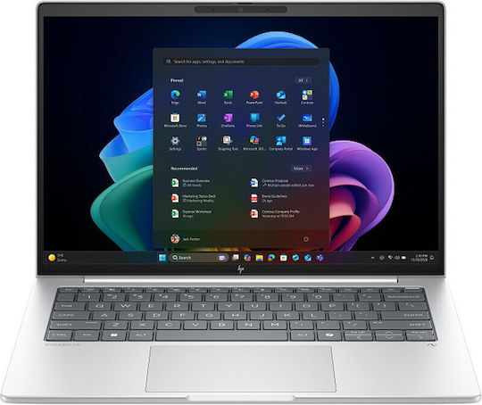 HP EliteBook 8 G1i 14 Zoll IPS QHD+ (Ultra 7-258V/32GB/1TB SSD/W11 Pro) Gletscher Silber (Englisch US Tastatursprache)