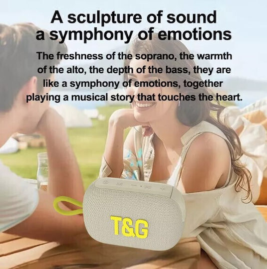 T&G 472 Ηχείο Bluetooth 7W με Ραδιόφωνο και Διάρκεια Μπαταρίας έως 3 ώρες Μπεζ
