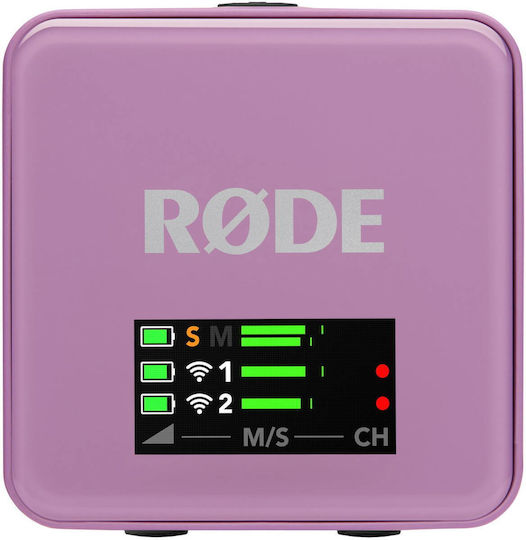 Rode Wireless GO 3RD GEN Set Wireless Microphone Clip On Journalistic in Purple Color