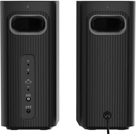 Creative T60 Безжични компютърни тонколони Компютърни тонколони 2.0 с Bluetooth и мощност 30W в Черен цвят
