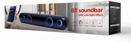 Gembird SPKBT-BAR400L Computerlautsprecher mit Bluetooth und Leistung 10W in Schwarz Farbe