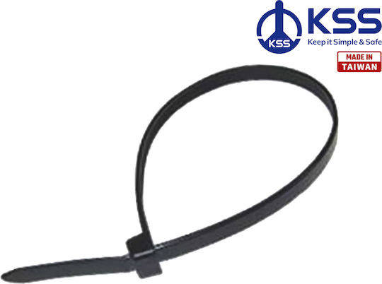 KSS Detașabil Legături Cablu Din Plastic 240mmx7.6mm În Culoare Neagră 1 Bucată 02.012.0104