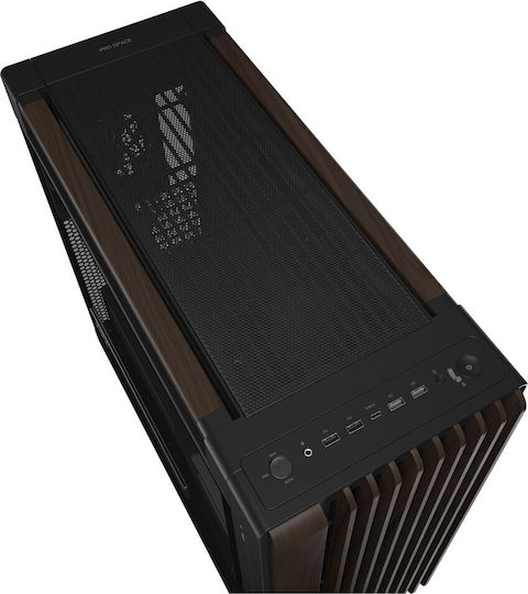 Asus ProArt PA602 Gaming Midi Tower Κουτί Υπολογιστή με Πλαϊνό Παράθυρο Wood Edition
