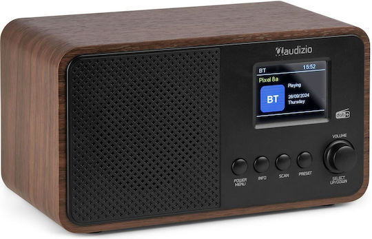 Audizio Avio Επιτραπέζιο Ραδιόφωνο Ρεύματος DAB+ με Bluetooth και USB Wood
