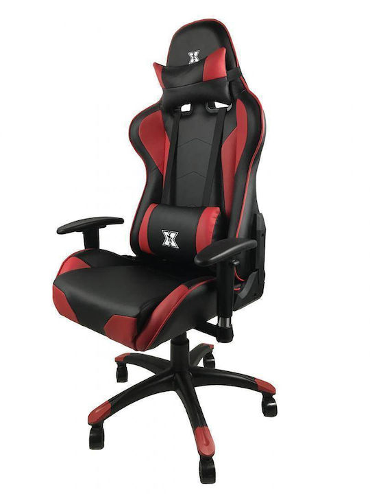 Serioux Torin Artificial Leather Gaming Chair with Adjustable Arms Black/Red