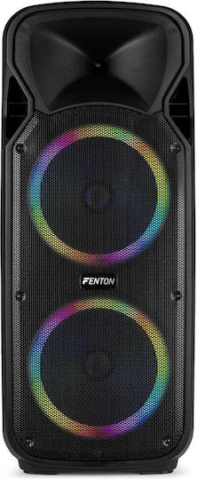 Fenton Karaoke Speaker with Wired Microphones and Lighting Effects FT212LED MK2 170.164 Black