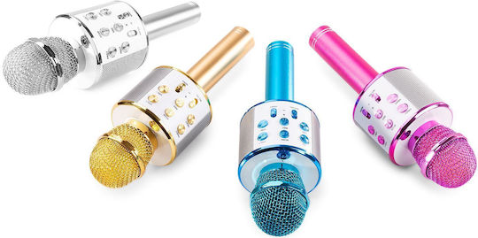 Microfon Karaoke Wireless Max KM01 Albastru