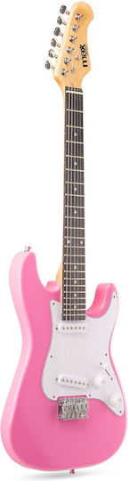 MAX Електрическа Китара Розова с Калъф