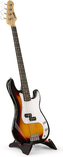MAX Електрическа Китара Stratocaster Бяла с Калъф