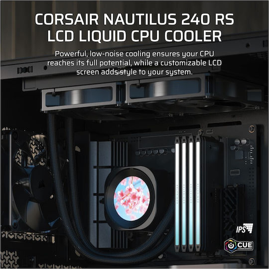 Corsair NAUTILUS 240 RS LCD Water Cooling AIO CPU With 2 120mm Fans And ARGB Lighting