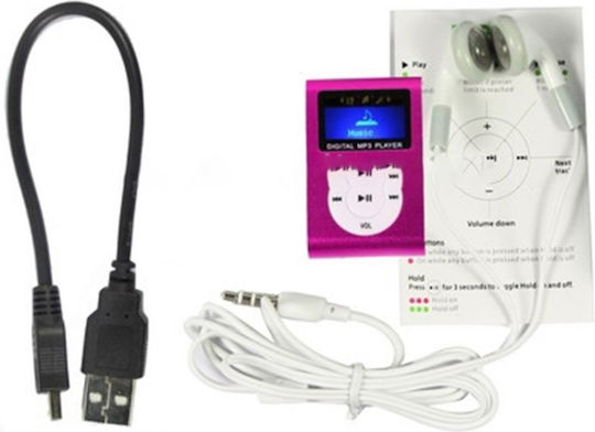 MP3 Player with LCD Screen 1.1" Purple S-MP3-2016M
