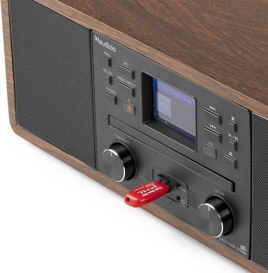 Audizio Ηχοσύστημα 2.0 Avola 102.290 60W με CD Player, WiFi και Bluetooth Καφέ