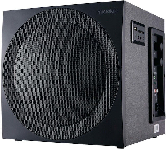 Microlab Sistem audio 2.1 M-300BT 38W cu Media digitale Player și Bluetooth Negru