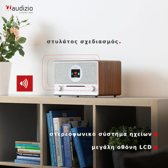 Audizio Sistem Audio 2.0 Lucca 102.252 Cu Player CD Wi-Fi Și Bluetooth Maro