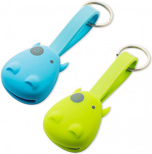 Munkees 3700 Keychain USB to Lightning / micro USB 0.1m Cable Blue