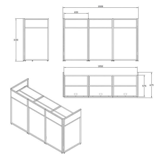 Vonyx Dba200 Foldable Dj Booth System Pro Large Dj Table 2x Lycra Τσάντα Μεταφοράς 180.098