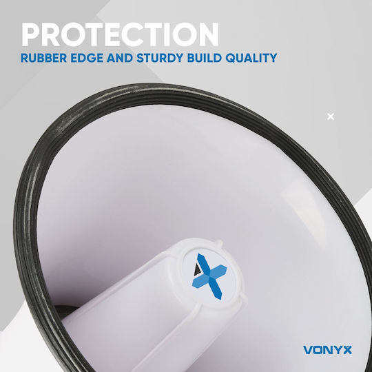 Vonyx MEG020 Τηλεβόας Ισχύος 20W με Εγγραφή Φωνής και Hχητικούς Τόνους