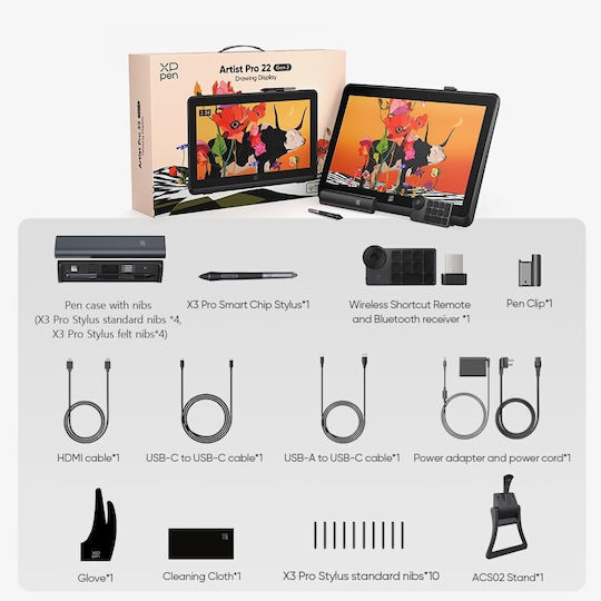 XP-Pen Artist Pro 22 (Gen 2) Γραφίδα Σχεδίασης χωρίς Οθόνη 22"