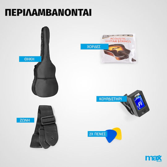 Max Showkit Sunburst Paket Für Akustikgitarren