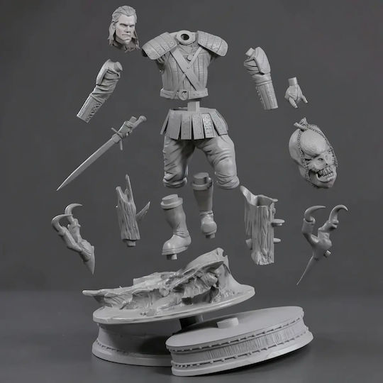 Figurină Geralt Rivia Henry Cavill Din The Witcher 3d Tipărită 15 2 Cm 1:12