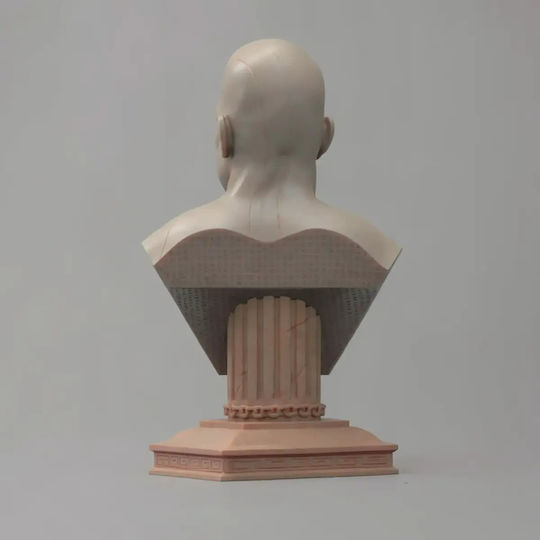 Kratos Gott des Krieges Bust 3D Modell Skulptur 3D Gedruckt 43 Cm 1:4