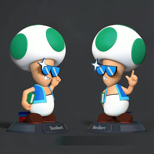 Φιγούρα Mushbert Super Mario Files 3d Εκτυπωμένη-7 6 Cm 1:24