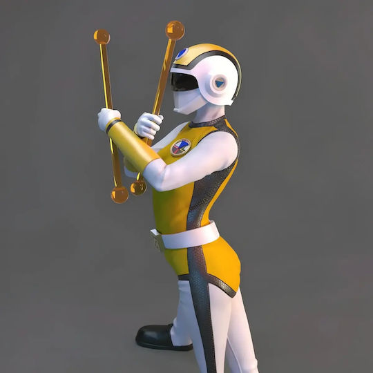 Φιγούρα Choushinsei Flashman 3d Printing Model Yellow Flash 3d Εκτυπωμένη-7 6 Cm 1:24