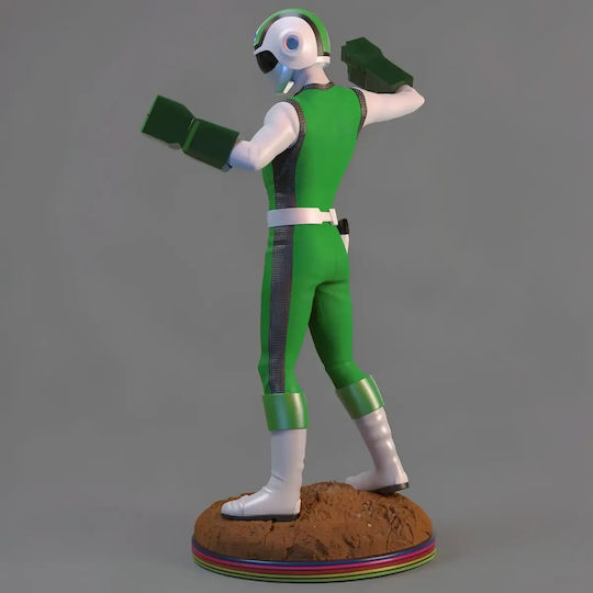 Figurină Choushinsei Flashman Model 3D Imprimat Flash Verde 3D Imprimată 7 6 Cm 1:24