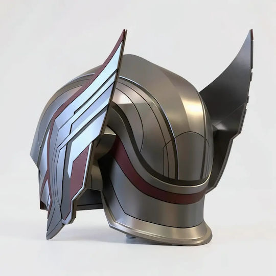 Cosplay Figur Mighty Thor Helm V2 3D Gedruckt-7 6 Cm 1:24