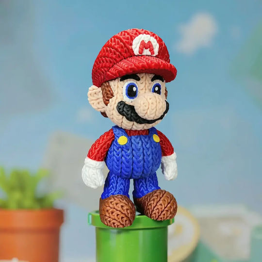 Figure Super Basic Knitted Super Mario 3D Printed 7 6 Cm 1:24
