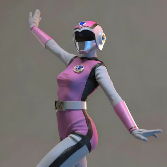 Figure Choushinsei Flashman 3D Printing Model Pink Flash 3D Printed 7 6 Cm 1:24