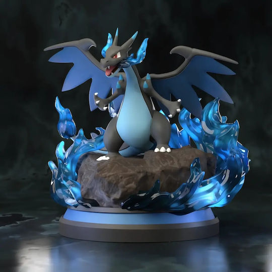 Figurină Mega Charizard Pokemon Pregătită Pentru Imprimare 3D 20 Cm 1:8