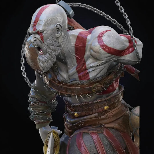 Figurină Kratos Poziție De Acțiune God Of War Figurina 3D Tipărită 3D 11 4 Cm 1:16