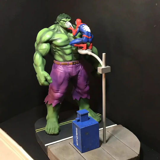 Sammelbare Figuren Hulk Vs Spiderman Aus Marvel 3D Gedruckt 11,4 cm 1:16