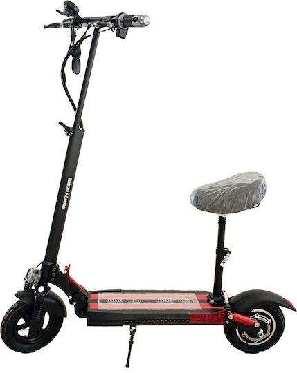 Ert-010 V2 Black Red 11.4a Electric E-scooter 500w Ηλεκτρικο Πατινι Καθισμα