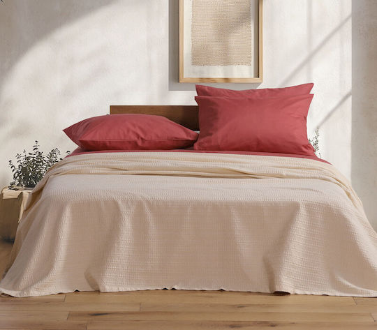Nef-Nef Homeware Cool Κουβέρτα Πικέ Υπέρδιπλη 220x240εκ. Sand