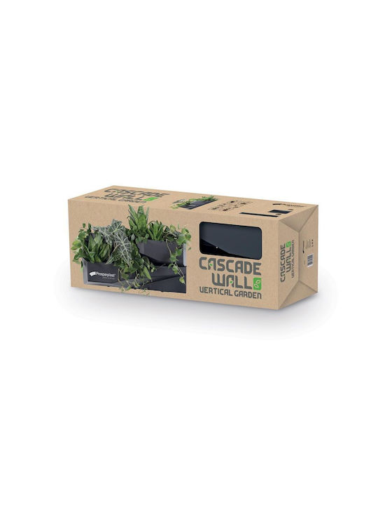 Marhome Cascade Garden Σετ 4 Ζαρντινιέρες Πλαστικές Ανθρακί Marhome Cascade Garden Σετ 4 Ζαρντινιέρες Πλαστικές Ανθρακί